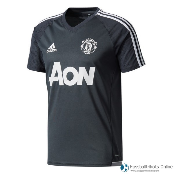 Manchester United Training Shirts 2017-18 Grau Marine Fussballtrikots Günstig